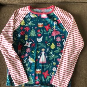 Mini Boden girls Christmas long sleeve tee